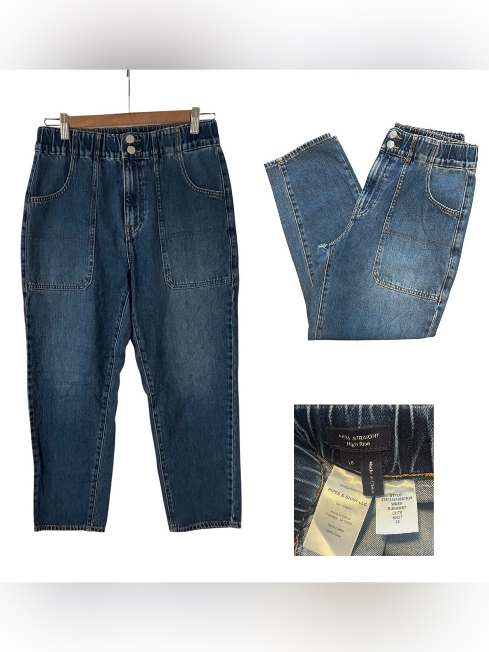 Veronica Beard Arva Straight High Rise Jean